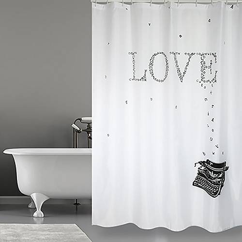 RIDEAU DE DOUCHE EN POLYESTER LOVE...