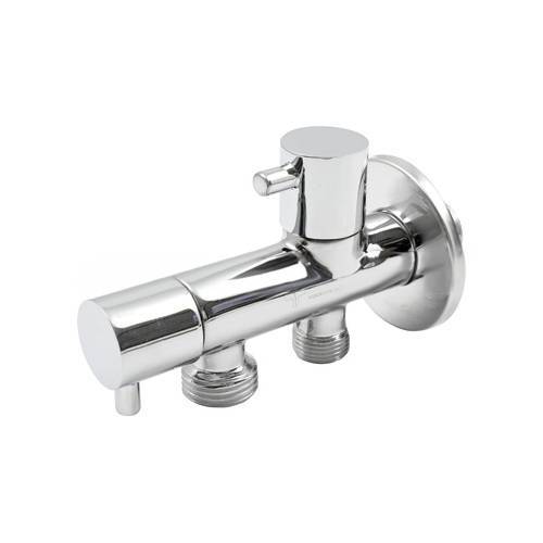 RUBINETTO A SQUADRA DOPPIO CON ROSONE...