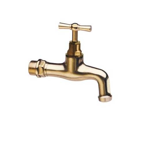 ROBINET COURBÉ EN LAITON POLI...