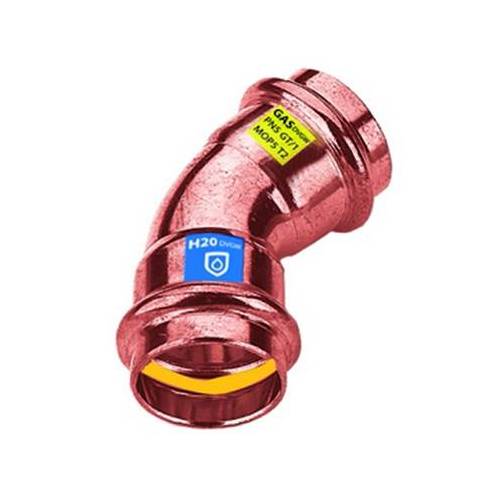 COUDES EN CUIVRE À PRESSER  45° FF...