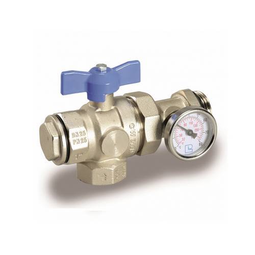 ROBINET À BILLE NICKELÉ DROIT ET...