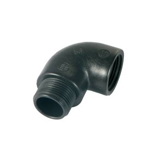 COUDE À 90° EN PP NOIR Taille : 3/4"