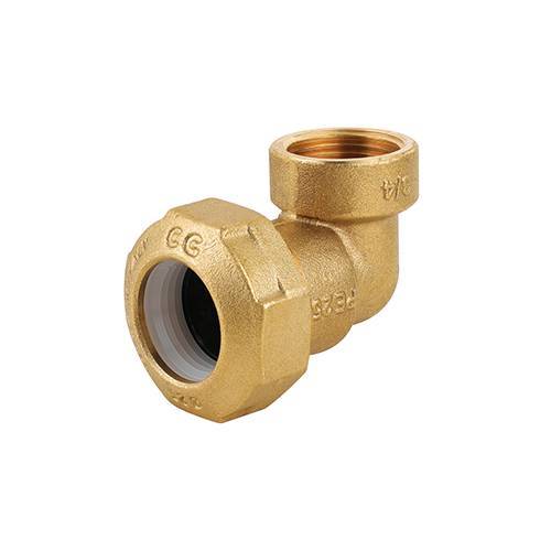 GOMITO FEMMINA IN OTTONE PER TUBO PE...