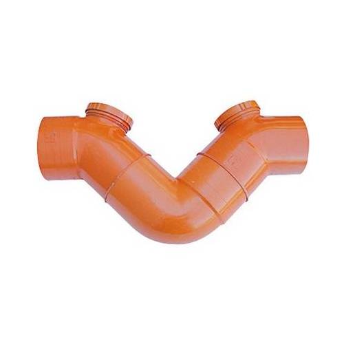 SIFONE ORIZZONTALE 2 TAPPI IN PVC...