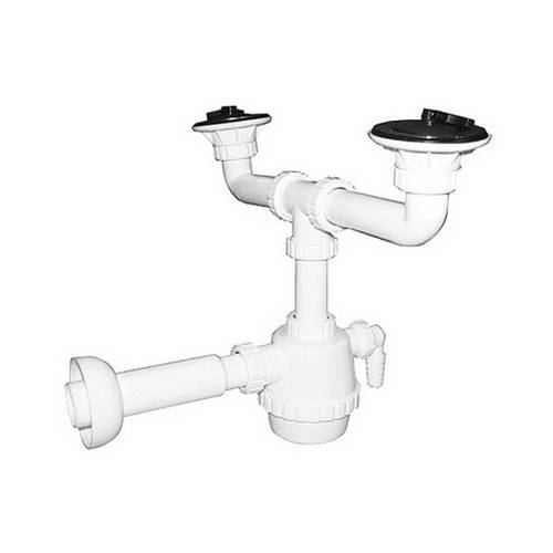 SIPHON PVC 2 VOIES AVEC BONDE ET...