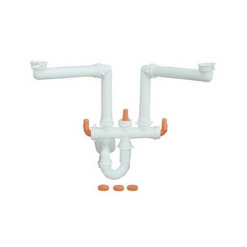 SIPHON COMPACT POUR ÉVIERS À 2 VOIES...