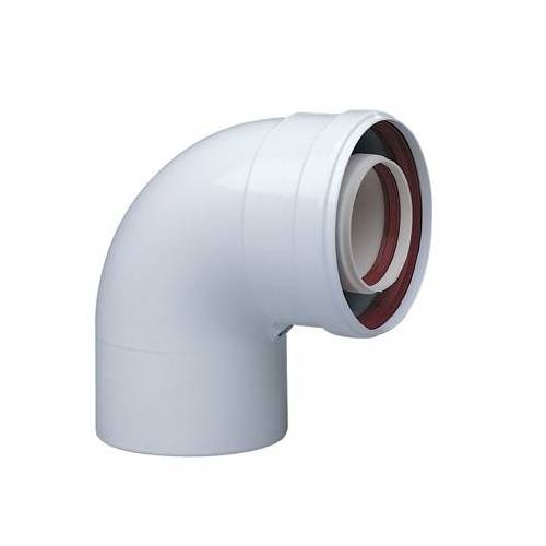 CURVA COASSIALE A 90°  PARTENZA...