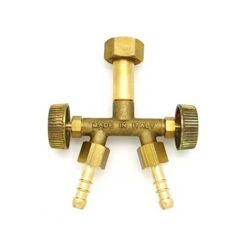 RACCORD À DEUX SORTIES AVEC ROBINET...