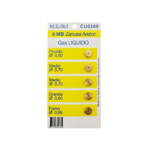 KIT 5 PZ UGELLI 6MB Misura: Gpl