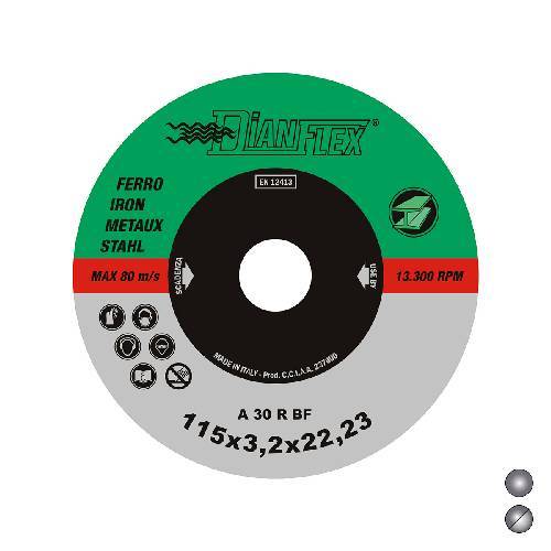 DISCO ABRASIVO PER FERRO Misura: mm...