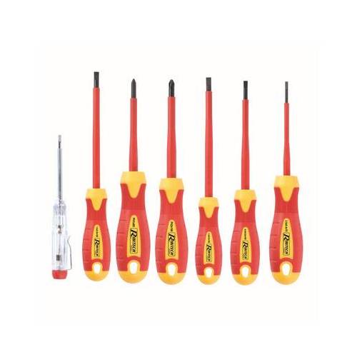 JEU DE 7 TOURNEVIS D'ÉLECTRICIEN...