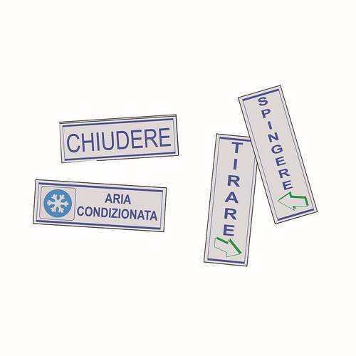 ETICHETTA ADESIVA SEGNALETICA  CM 15...