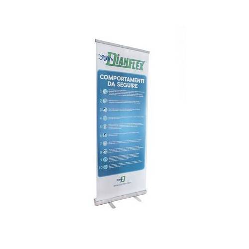 ROLL-UP INFO COVID-19 Misura: cm 90x180