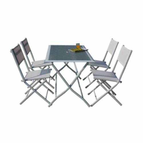 SET TAVOLO + 4 SEDIE PIEGHEVOLE ASTRO