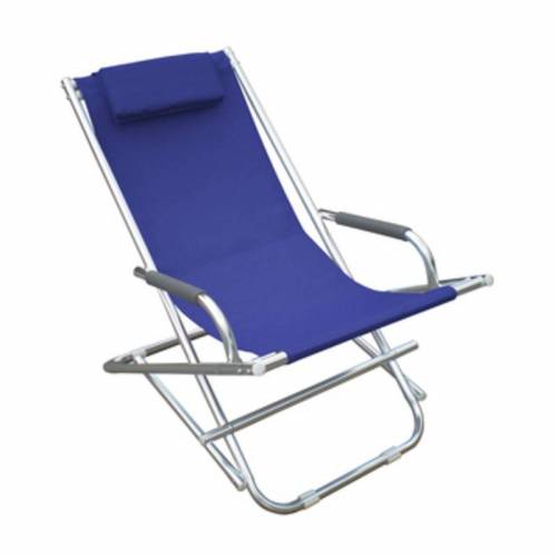 2 x SEDIA SDRAIO PLAYA IN ALLUMINIO BLU