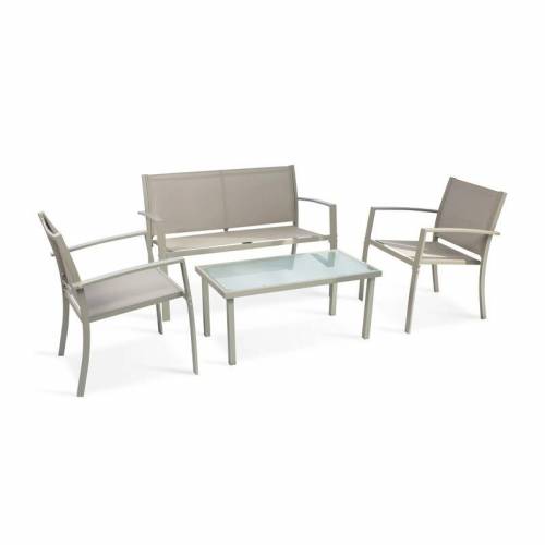 C SET 4 PZ SALOTTO SANTIAGO ACCIAIO...