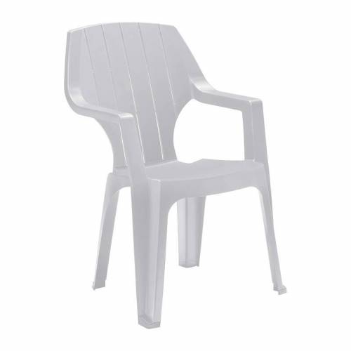 POLTRONA RESINA ALTA BIANCO