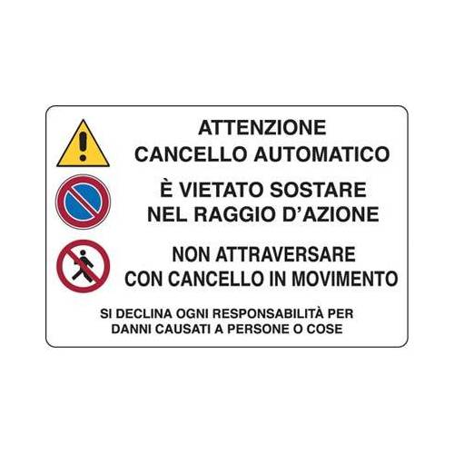 10,0 x TARGA SEGNALETICA ATTENZIONE...