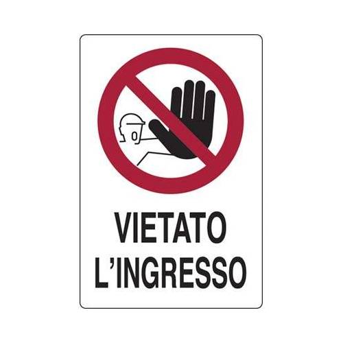 10,0 x TARGA SEGNALETICA VIETATO...