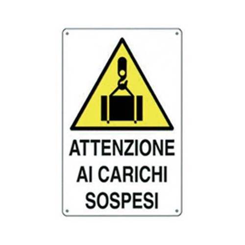 10,0 x TARGA SEGNALETICA CARICHI SOSPESI