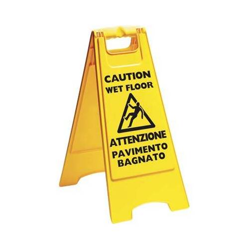 SEGNALE ATTENZIONE PAVIMENTO BAGNATO...