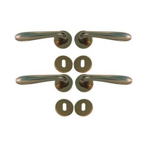 POIGNÉE GOCCIA EN LAITON ROSETTE FORO...