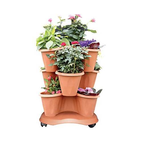 VASE TRIFOGLIO + SOUS-VASE + ROUES BAMA