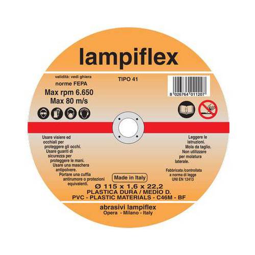 25,0 x DISQUE ABRASIF POUR COUPE PVC...