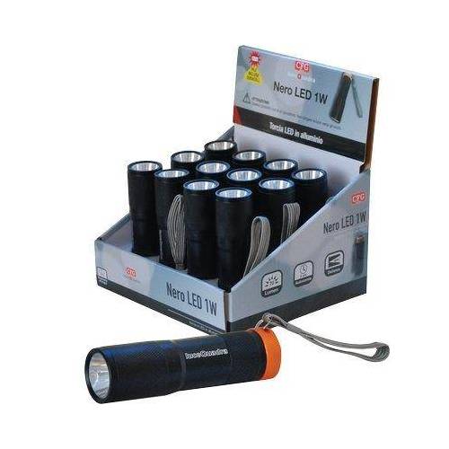 TORCIA LED NERO LED 1 EXPO LUCE QUADRA