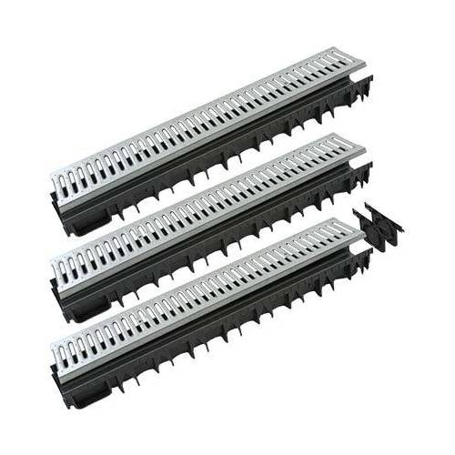 CANALETTA + GRILLE KIT PLASTIQUE ACIER