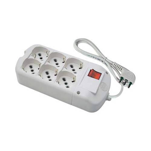 MULTIPRESA BIPASSO SCHUKO + INT.LUM FME