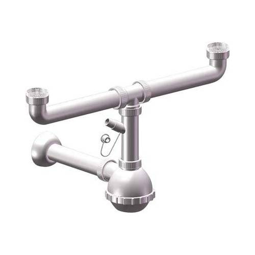 5,0 x SIFONE PP A BOTTIGLIA 2 VASCHE...