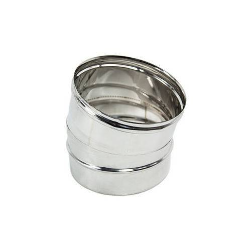 CURVA IN ACCIAIO A 15° PER CANNE...