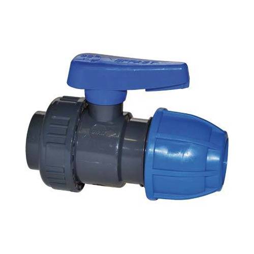 VANNE À BILLE À COMPRESSION MONO-ROUE...