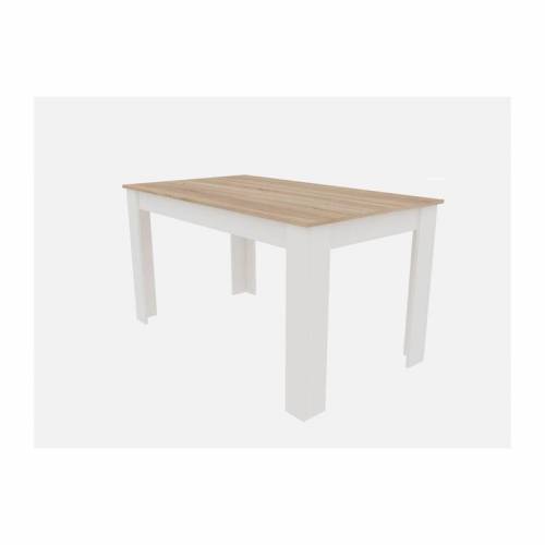 TAVOLO FISSO 138X80XH75CM ROVERE/BIANCO