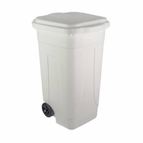 PATTUMIERA  80 L C/RUOTE BIANCO