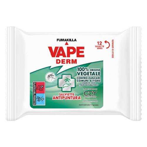 SALVIETTE ANTIPUNTURA 'VAPE DERM' pz.12