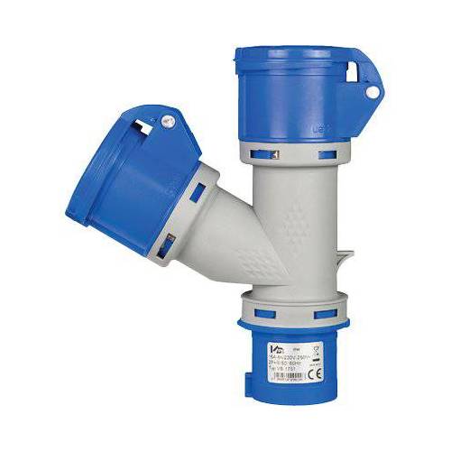 ADATTATORE DOPPIO SPINA BLU-PRESA BLU...