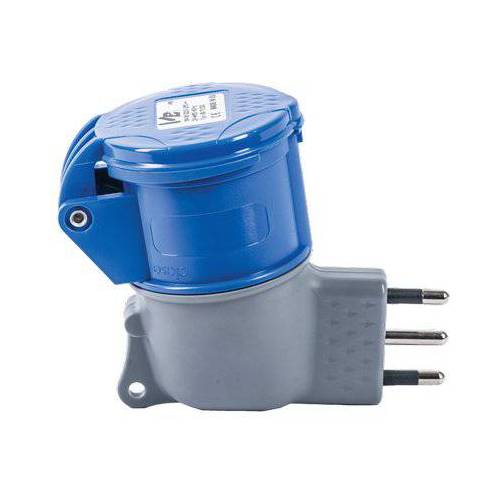 2,0 x ADATTATORE 16A-PRESA BLU 7300 VB