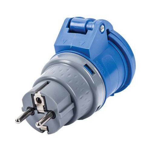 2,0 x ADATTATORE SCHUKO-PRESA BLU...