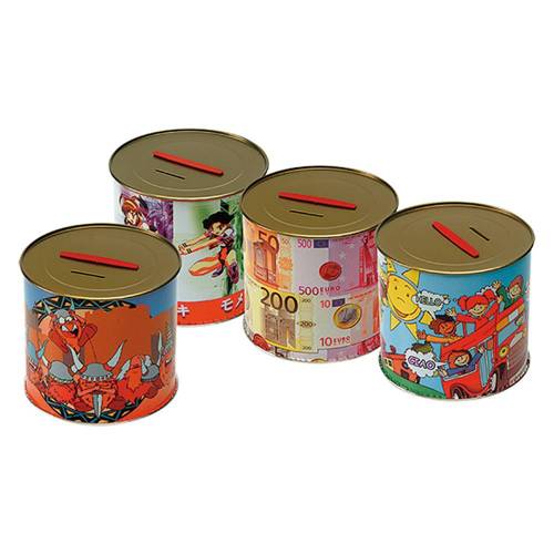 SALVADANAIO IN LATTA tipo medio -...