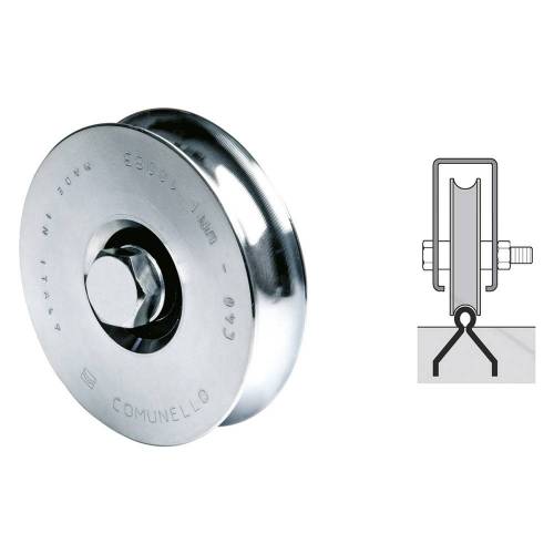 RUOTA PER CANCELLI GOLA A 'U' ø 100 2...