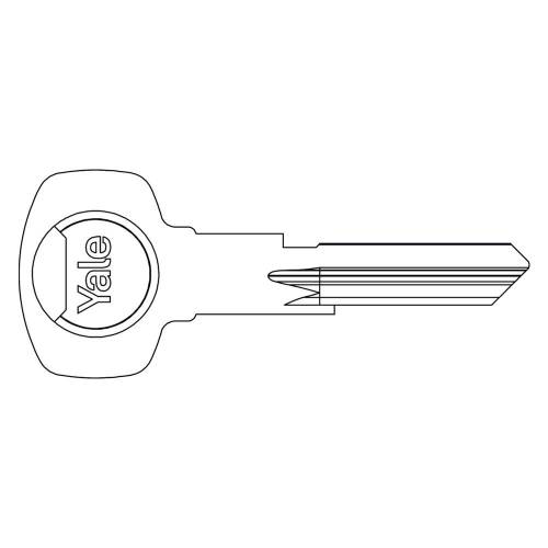 CHIAVE OTTONE NICHELATO profilo destro