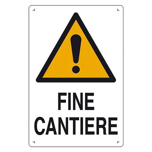 CARTELLO 'FINE CANTIERE' cm 60 x 40