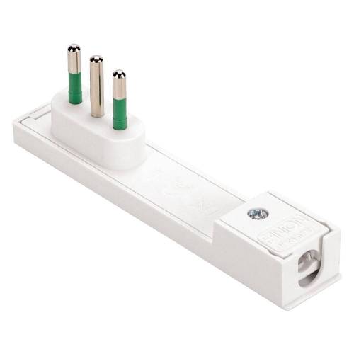 SPINA VOLANTE PIATTA 'CLOCK' 2P+T 16A