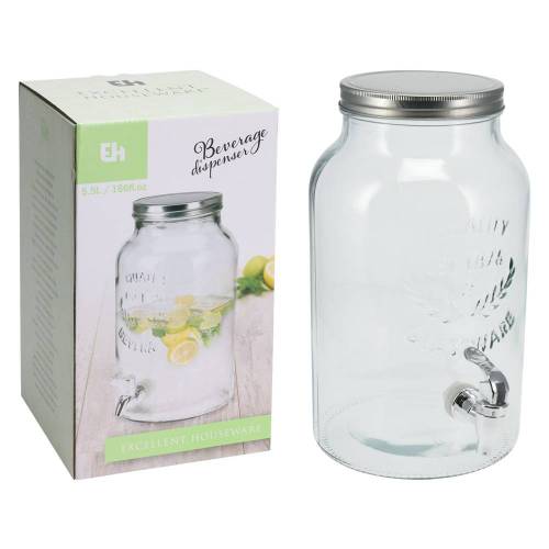 CARAFFA DISPENSER CON TAPPO ERMETICO...