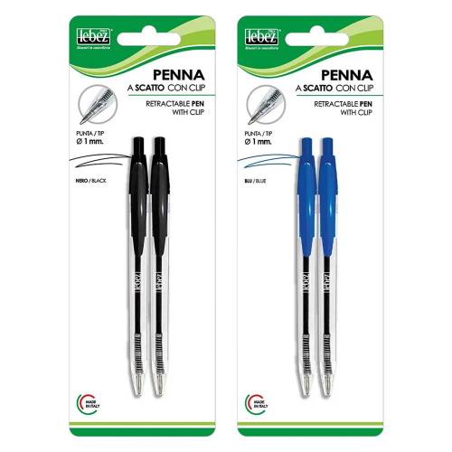 PENNA A SCATTO CON CLIP inchiostro nero